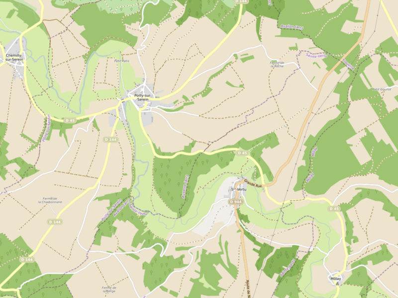 Carte géographique de Sainte Vertu